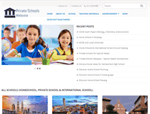 Tablet Screenshot of privateschoolsmalaysia.com